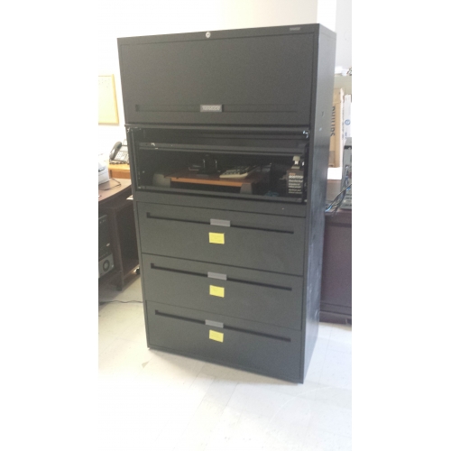36" 5 Drawer Lateral Filing Black Teknion Allsold.ca Buy
